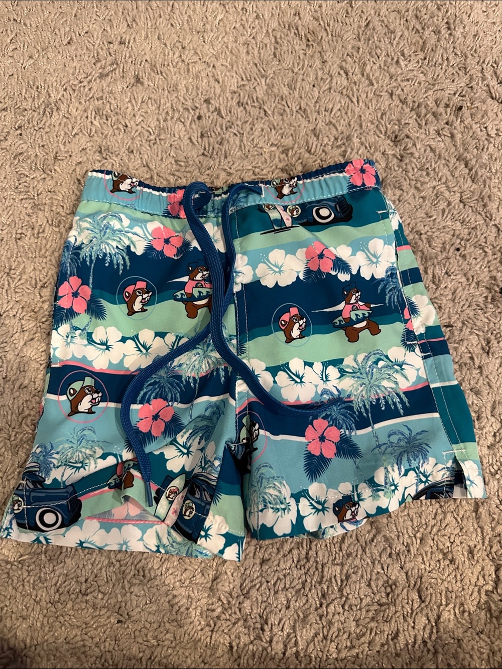 Buc-ee’s toddler Swim Trunks with Drawstring